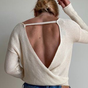 Backless sweater